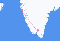 グリーンランドのナルサルスアクから、グリーンランドのマニツォクまでのフライト