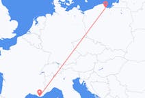 Flyg från Gdańsk till Toulon