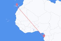 Vluchten van Libreville naar Las Palmas