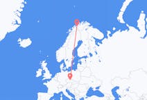 Flights from Sørkjosen, Norway to Pardubice, Czechia