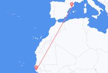 Flyg från Ziguinchor, Senegal till Barcelona, Spanien