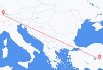 出发地 瑞士Zurich目的地 土耳其内夫谢希尔的航班