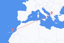 Flyreiser fra Ohrid, Nord-Makedonia til Lanzarote, Spania