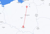 Flights from Szymany, Szczytno County, Poland to Kraków, Poland