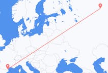 Flights from Syktyvkar, Russia to Perpignan, France