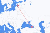 Vluchten van Riga, Pescara, Letland naar Trabzon, Turkije