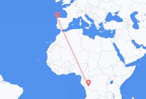 Flyg från Kinshasa till Santiago de Compostela