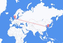 Flyg från Yeosu, Sydkorea till Billund, Danmark