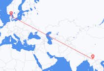 Flyrejser fra Lashio, Myanmar (Burma) til Aalborg, Danmark