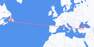 Flights from St. Pierre & Miquelon to Turkey