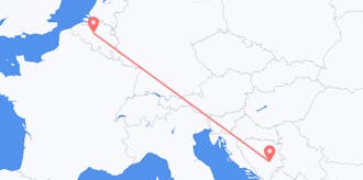 ボスニア・ヘルツェゴビナからベルギーへのフライト