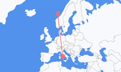Flyrejser fra Kristiansund, Norge til Trapani, Italien