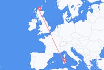 Flyg från Inverness, Skottland till Cagliari, Italien