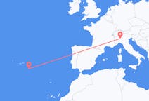 Flyreiser fra Santa Maria, Portugal til Milano, Italia