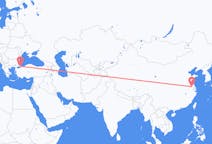 Flyg från Yangzhou, Kina till Istanbul, Turkiet