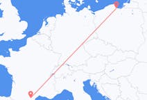 Flyreiser fra Carcassonne, Frankrike til Gdańsk, Polen