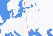 Loty z Warna, Bułgaria do Tampere, Finlandia