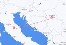 Vluchten van Belgrado, Servië naar Perugia, Italië
