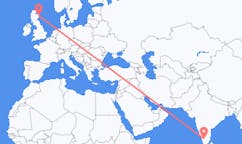 Flyg från Coimbatore, Indien till Aberdeen, Skottland