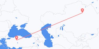 出发地 哈萨克斯坦目的地 土耳其的航班