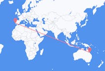 Vluchten van Hamiltoneiland, Australië naar Lissabon, Portugal