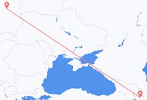 Flyreiser fra Gandsja, til Warszawa