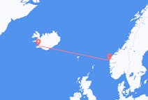 出发地 挪威出发地 弗盧勒目的地 冰岛雷克雅未克的航班