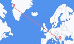 Flyg från Skopje, Nordmakedonien till Ilimanaq, Grönland