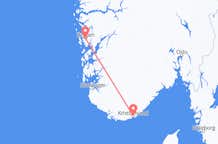 Lennot Kristiansandista Bergeniin