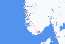 Flights from Kristiansand, Norway to Bergen, Norway