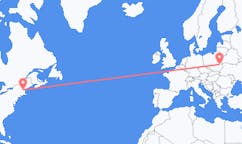 Flyg från Manchester, USA till Lublin, Polen