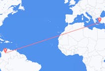 Flyreiser fra Bucaramanga, Colombia til Bodrum, Tyrkia