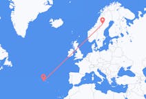 Flights from Horta, Azores, Portugal to Vilhelmina, Sweden
