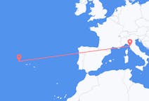 Flights from Flores Island, Portugal to Pisa, Italy