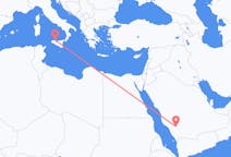 Flyreiser fra Bisha, Saudi-Arabia til Palermo, Italia