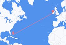 Flyrejser fra Rock Sound, Bahamas til Shannon, Irland