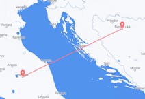 Flyg från Banja Luka, Bosnien och Hercegovina till Perugia, Italien