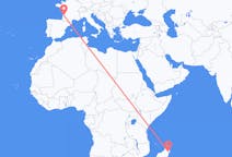 Flyrejser fra Maroantsetra, Madagaskar til Bordeaux, Frankrig