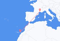 Vluchten van Fuerteventura naar Nîmes