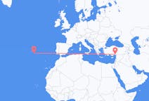 Flights from Adana, Turkey to Ponta Delgada, Portugal