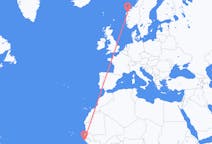 Vluchten van Cap Plinten, Senegal naar Volda, Noorwegen