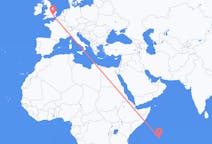 Flights from Praslin, Seychelles to London, the United Kingdom