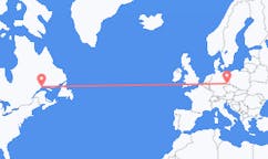Vluchten van Sept-Îles, Canada naar Dresden, Duitsland