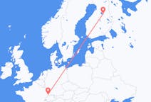 Flyg från Mulhouse, Schweiz till Kajana, Finland