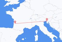 Flyg från Trieste, Italien till Bordeaux, Frankrike