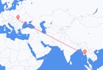 Flyg från Rangoon, Myanmar (Burma) till Baia Mare, Rumänien