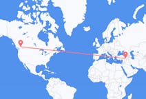 Flyreiser fra Kamloops, Canada til Diyarbakir, Tyrkia