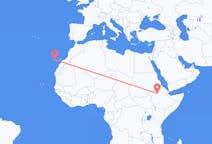 出发地 埃塞俄比亚出发地 巴赫達爾目的地 西班牙特内里费岛的航班