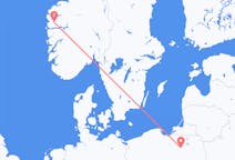 Flights from Førde, Norway to Szymany, Szczytno County, Poland