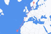 Flyreiser fra Praia, Kapp Verde til Rörbäcksnäs, Sverige